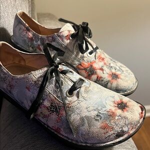 Alegria Multicolor Lace-Up Flats